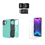 iPhone 17 Tough Mint Case Compatible with Magsafe + 2X Screen + 2X Lens Protectors