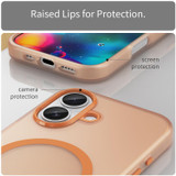For iPhone 17 MagSafe Compatible Case - Frosted Finish, Protective Cover, Orange | iCoverLover.com.au