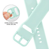 For Apple Watch Ultra 3, 49-mm Case, Pin Buckle Silicone Watch Strap, Mint Green | iCoverLover.com.au