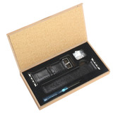 For Apple Watch Series 11, 46-mm Case, Genuine Leather Oil Wax Strap, Black | iCoverLover.com.au