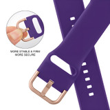 For Apple Watch Series 11, 46-mm Case, Pin Buckle Silicone Watch Strap, Purple | iCoverLover.com.au
