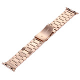 For Apple Watch SE (3rd Gen), 44-mm Case Butterfly Stainless Steel Watch Band, Rose Gold | iCoverLover.com.au