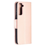 For Samsung Galaxy S21+ Plus Case Embossed Two Butterflies Folio PU Leather Cover, Wallet, Kickstand & Lanyard, Rose Gold | iCoverLover.com.au | Phone Cases
