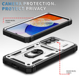 For Samsung Galaxy A17 Case - Camera Shield, Shock-Resistant Armour Cover with Rotating Ring Bracket, White Black | iCoverLover Australia