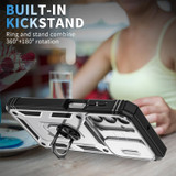 For Samsung Galaxy A17 Case - Camera Shield, Shock-Resistant Armour Cover with Rotating Ring Bracket, White Black | iCoverLover Australia