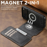 iPhone 17 Pro Max, 17 Pro, 17, Air Leather Flip Wallet Case with Stand - Compatible with MagSafe Black