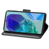 For Samsung Galaxy A16 5G & 4G Case - Embossed Flower Butterfly, Folio Wallet PU Leather Cover, Stand, Black | iCoverLover.com.au