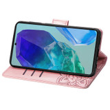 For Samsung Galaxy A16 5G & 4G Case - Embossed Flower Butterfly, Folio Wallet PU Leather Cover, Stand, Rose Gold | iCoverLover.com.au