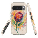 For Google Pixel 10 Pro Case, Tough Protective Cover, Watercolour Flower | iCoverLover Australia