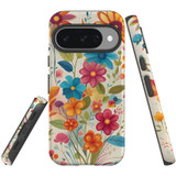 For Google Pixel 10 Case, Tough Protective Cover, Floral Symphony | iCoverLover Australia