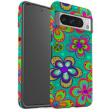 For Google Pixel 8 Pro Tough Protective Cover, Retro Floral Design | iCoverLover Australia