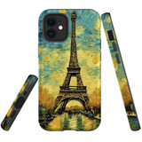 For iPhone 12 mini Tough Protective Case, Eiffel Tower Painting | iCoverLover Australia