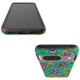 For Google Pixel 8 Tough Protective Cover, Retro Floral Design | iCoverLover Australia