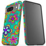 For Google Pixel 8 Tough Protective Cover, Retro Floral Design | iCoverLover Australia