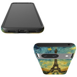 For Google Pixel 8 Tough Protective Cover, Eiffel Tower Painting | iCoverLover Australia