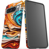 For Google Pixel 8 Pro Tough Protective Cover, Swirling Gold | iCoverLover Australia