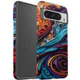 For Google Pixel 8 Pro Tough Protective Cover, Swirling Paint | iCoverLover Australia