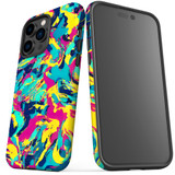 For iPhone 14 Pro Tough Protective Case, Abstract Strokes | iCoverLover Australia