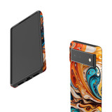 For Google Pixel 6 Tough Protective Case, Swirling Gold | iCoverLover Australia