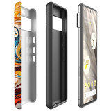 For Google Pixel 7 Tough Protective Case, Swirling Gold | iCoverLover Australia