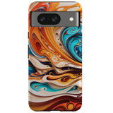 For Google Pixel 8 Tough Protective Cover, Swirling Gold | iCoverLover Australia