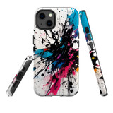 For iPhone 13 Tough Protective Case, Dark Splatter | iCoverLover Australia