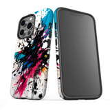 For iPhone 13 Pro Tough Protective Case, Dark Splatter | iCoverLover Australia
