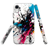 For iPhone XR Tough Protective Case, Dark Splatter | iCoverLover Australia