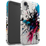 For iPhone XR Tough Protective Case, Dark Splatter | iCoverLover Australia
