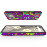 For Google Pixel 7 Case Tough Protective Cover Purple Floral Design | iCoverLover Australia