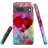 For Google Pixel 7 Case Tough Protective Cover Heart Painting | iCoverLover Australia