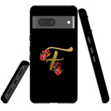 For Google Pixel 7 Case Tough Protective Cover Embellished Letter F | iCoverLover Australia
