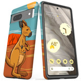 For Google Pixel 7 Case Tough Protective Cover Kangaroo Illustration | iCoverLover Australia