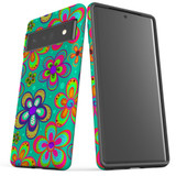 For Google Pixel 6 Pro Case Tough Protective Cover Retro Floral Design | iCoverLover Australia