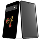 For Google Pixel 6 Pro Case Tough Protective Cover Embellished Letter A | iCoverLover Australia
