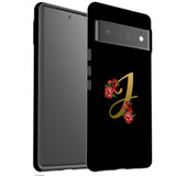 For Google Pixel 6 Pro Case Tough Protective Cover Embellished Letter J | iCoverLover Australia