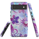 For Google Pixel 6 Case Tough Protective Cover Flower Swirls | iCoverLover Australia