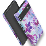 For Google Pixel 6 Case Tough Protective Cover Flower Swirls | iCoverLover Australia