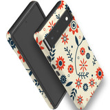 For Google Pixel 6 Case, Protective Back Cover,Orange And Blue Flowers | iCoverLover Australia