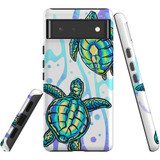 For Google Pixel 6 Case Tough Protective Cover Swimming Turtles | iCoverLover Australia