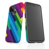 For Google Pixel 5 Case Armour Protective Cover Rainbow | iCoverLover Australia