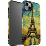 For iPhone 14 Plus Tough Protective Case, Eiffel Tower Painting | iCoverLover Australia