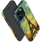 For iPhone 14 Pro Tough Protective Case, Eiffel Tower Painting | iCoverLover Australia