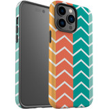 For iPhone 14 Pro Max Case Tough Protective Cover, Colourful ZigZag | iCoverLover Australia