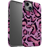 For iPhone 14 Plus Case Tough Protective Cover, Magenta Leopard Pattern | iCoverLover Australia