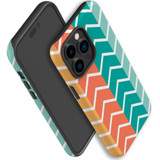 For iPhone 14 Pro Case Tough Protective Cover, Colourful ZigZag | iCoverLover Australia