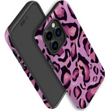 For iPhone 14 Pro Max Case Tough Protective Cover, Magenta Leopard Pattern | iCoverLover Australia