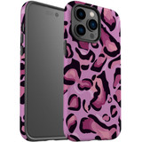 For iPhone 14 Pro Max Case Tough Protective Cover, Magenta Leopard Pattern | iCoverLover Australia