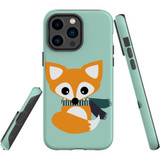 For iPhone 14 Pro Max Case Tough Protective Cover, Cute Brown Fox | iCoverLover Australia