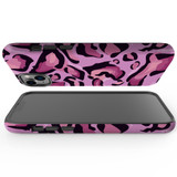 For iPhone 14 Case Tough Protective Cover, Magenta Leopard Pattern | iCoverLover Australia